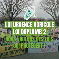 Jeudi 16 juillet… Vote de la loi Duplomb 2. Interpellez vos députés !
