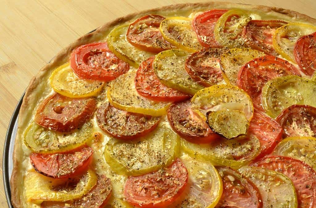 Tarte à la tomate et à la moutarde